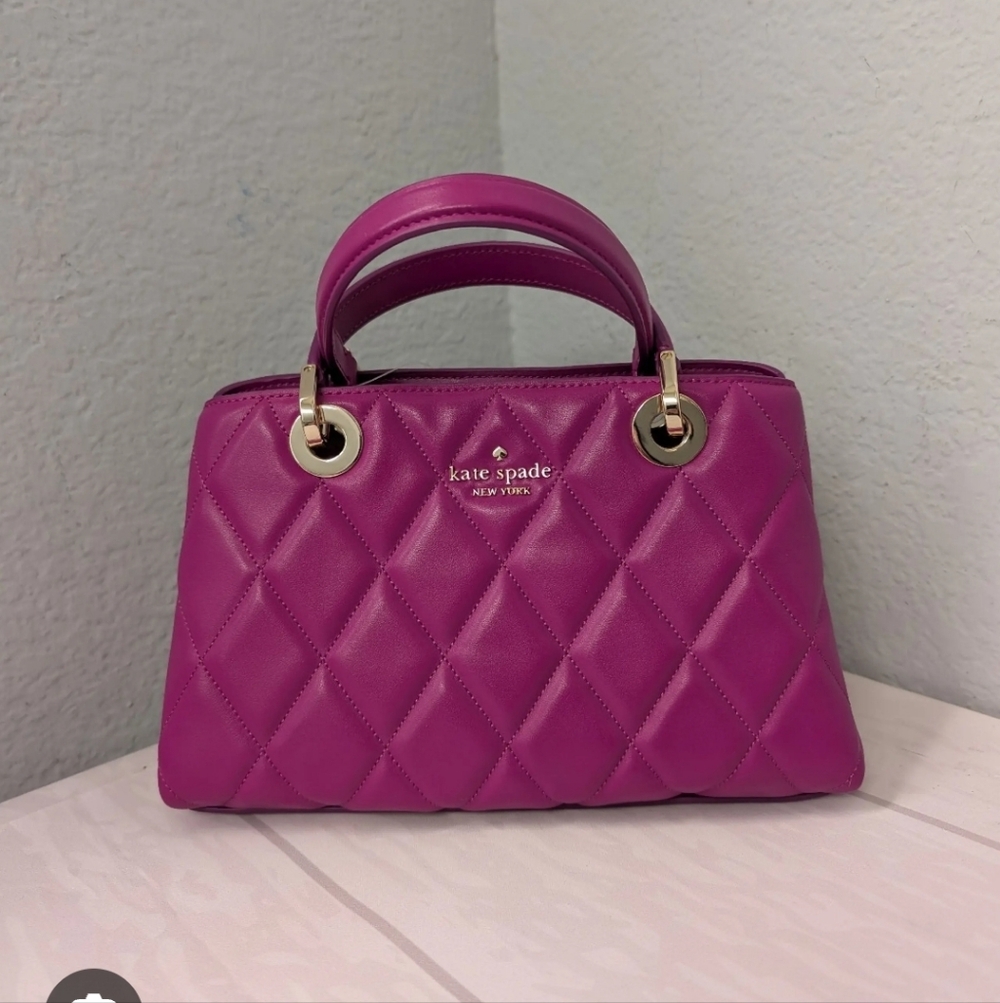Kate Spade Magenta Quilted Satchel